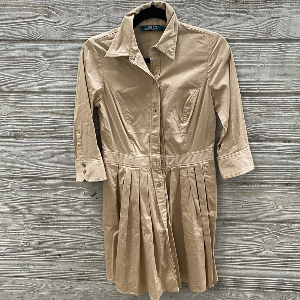 Ralph Lauren tan dress 4